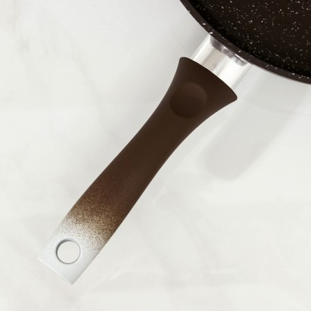 Pan, d = 28 cm, plastic handle, anti -stick coating, color coffee marble-4