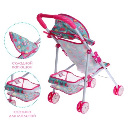 Stroller for dolls, summer, metal frame-2