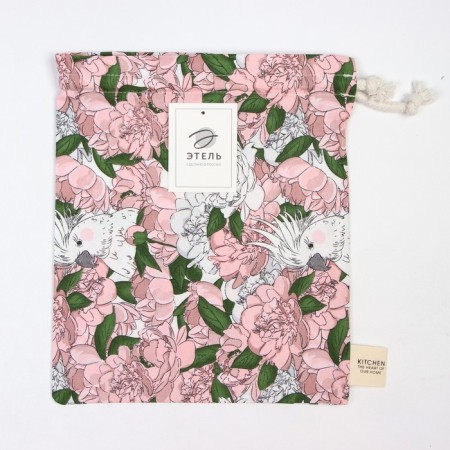 Bag Textile Ethel "Parrot" 27x34 cm, 80% HL, 20% PE, satin 110 g/m2-4