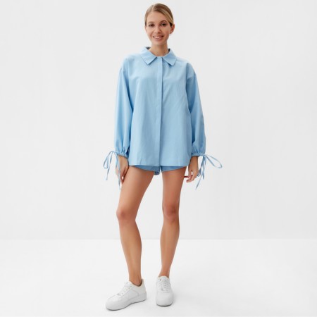 Women's costume (blouse, shorts) minku: casual collection color Blue, size 42-1