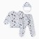 Kit for newborns, white/dino color, height 62 cm