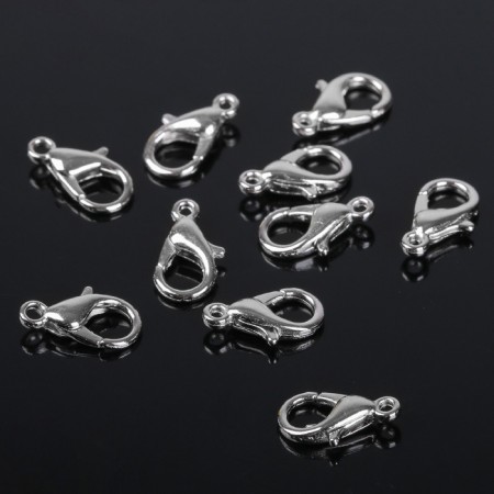 Castle Carabin 12 mm, set 200 pcs., Silver color
