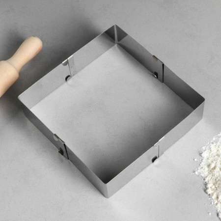 Baking form with sizes “square”, h -5 cm, 10x10 - 18x18 cm-3
