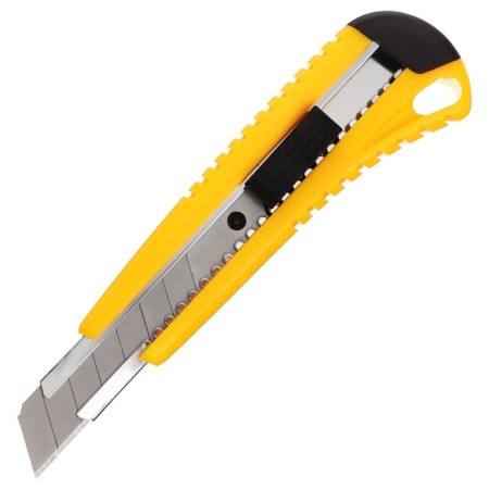 Chancellery knife 18mm, plastic, 2 pieces of spare blades, TOP-4