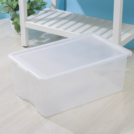 Storage container with Porter lid, 50 l, 66 × 42 × 26 cm, the color is transparent-1