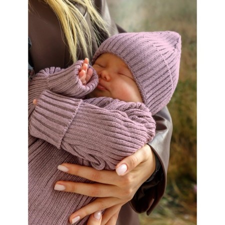 Knitted Knot Killed with a cap Amarobaby Pure Love Tot, height 80 cm, color powder-6