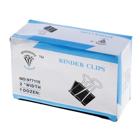 A set of paper clamps, 51 mm, 12 pieces, black-2