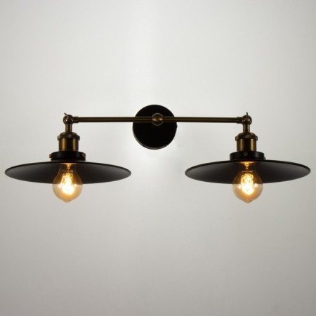 Sconces "Kandela" 2he27 black 22x22x10cm-2
