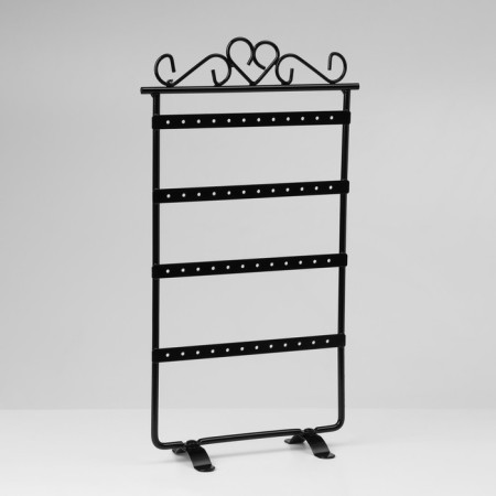 Decoration stand, 4 rows, 16x7x29 cm, black color-1