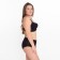 Panties female slips, black color, size 58-60 (15)