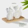 Porcelain set for spices on the bamboo stand Bellatenero “Fox”, 3 objects: Solonka 80 ml, List 80 ml, stand, white color