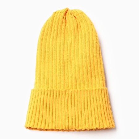 Children's hat, mustard color, size 48-52-2