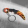 Wooden keychain "Cerambit" 8x3 cm tiger