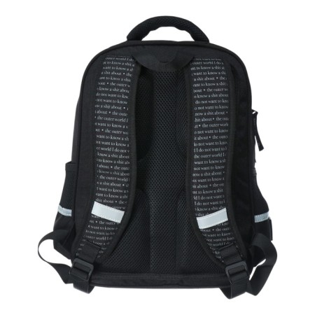 School backpack 40 x 30 x 19 cm, ergonomic back, Bruno visconti 12-002 Soundmania, black-4