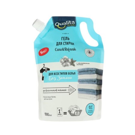 Liquid for washing Qualita, gel, universal, 1 liter-2