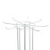 Turntable, 2 tiers of 8 hooks, 13 × 13 × 40 cm, white color