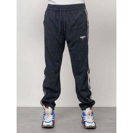 Male tracksuit, size 52, dark gray color-4