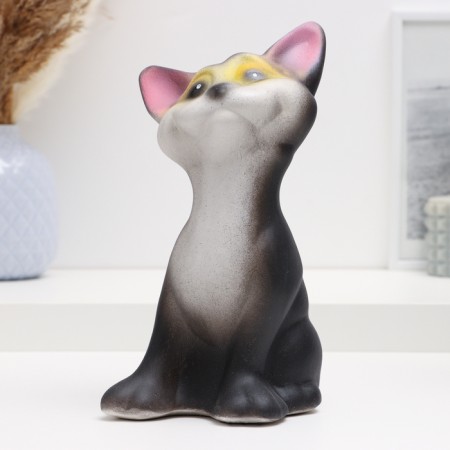 Piggy bank "Cat" black 13x13x23cm-1