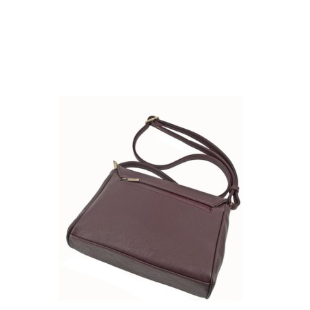 Messenger bag, valve department, burgundy color 21x26x7cm-2