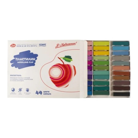 Plasticine ZHK "Flower", 44 colors, 880 g, with a stack-4