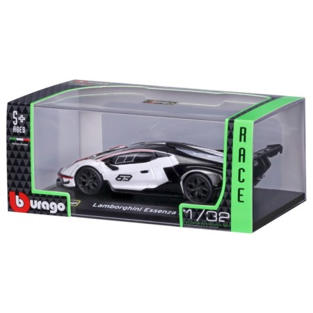 Racing machine BBURAGO LAMBORGHINI Essenza SCV12, DIE-CAST, 1:32, Black and white color-11