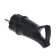 Wonversal fork, 16 a, with salary, IP 44, corner, with ear, rubber, black