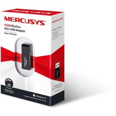 Сетевой адаптер WiFi Mercusys MW300UM N300 USB 2.0-5