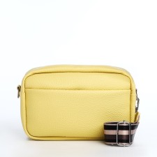 Bag Cross-Bodi with a zipper, yellow color