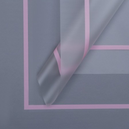 Matte film transparent "square", pink, 0.58 x 0.58 m
