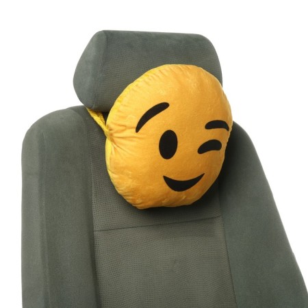 Pillow for the headrest Matech Smile Line, wink, 30 x 30 x 10 cm, yellow-6