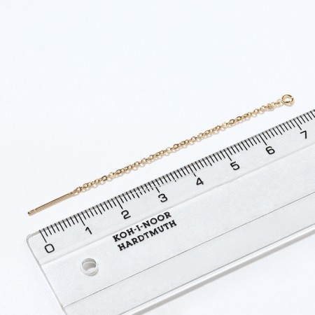 Fundamentals for Puset 60 × 0.8 mm, broach with a chain, color gold (pair)-2