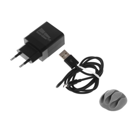 Network charger More Choice NC24M, 2.1A, Micro USB cable, black-7