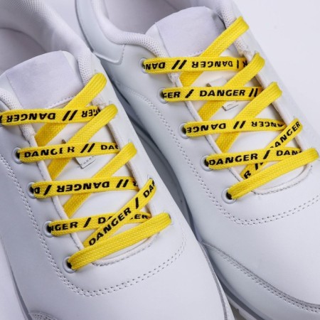 Danger laces 110x1cm, yellow-1