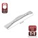 Tundra bracket handle, m/o 192 mm, silver color