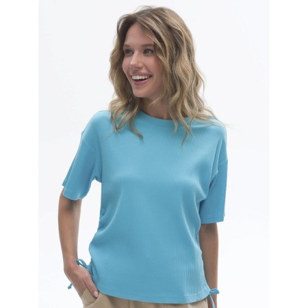 Female T -shirt, size 46, azure color