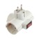 Network branch with protection and with Uniel switch, 3 nests, 16 a, 3500 watts, s/s, white