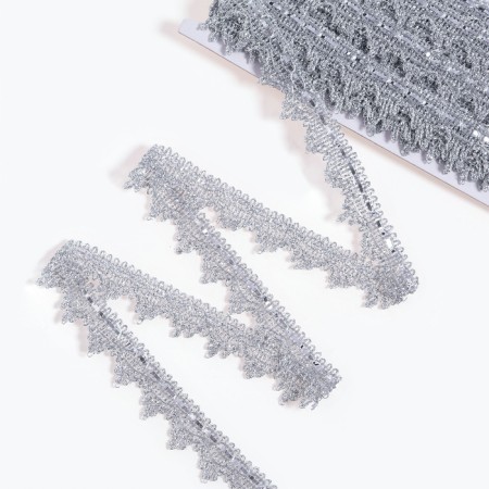 Braid silver, 2.7 cm, in a roll 10 m