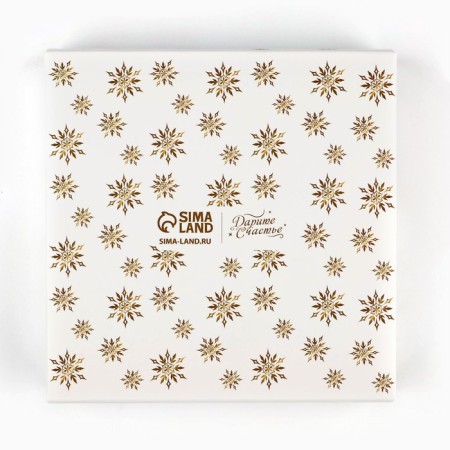 Box for confectionery "Golden Blizzard", 10 x 10 x 10 cm, New Year-4