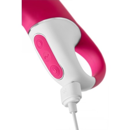 Unrealistic vibrator Satiffyer Embrace Me, silicone, red color-4