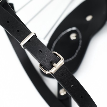Mercorizer Metal No. 2 with a tripartite strap, pressed skin, black-7