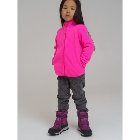 Fleet from a lightning fleece for a girl, height 104 cm, color fuchsia-4