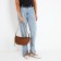 Baget bag with zipper, brown color