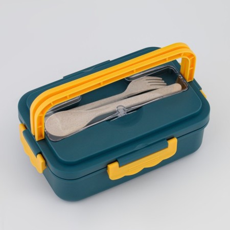 Lunch box, 1.3 l, with instruments, 12 x 8.6 x 20 cm, turquoise-1