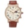 Men's watches, with a calendar, chronograph, D-4.4 cm, L-24 cm strap, brown