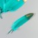A set of goose feathers 15-20 cm, 10 pcs, dark green with gold