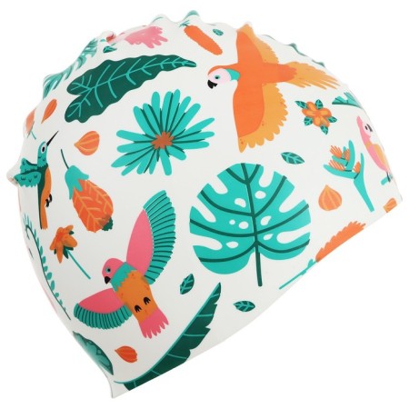 A nursery cap “Flamingo with birds”, silicone, girth 46-52 cm-2