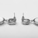 Earrings with pearls "exclusive" a crumpled circle, color silver