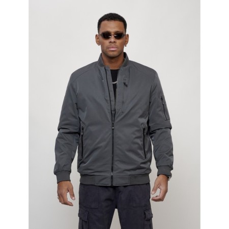 Male bomber, size 58, dark gray color-4