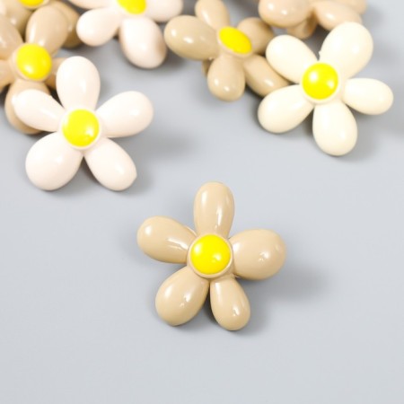 Busina for creativity plastic "Chamomile" Gloss Mix 1.2x3x3 cm-1