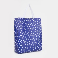 Household bag without fastening, blue color